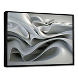 Grey Infinite Ripples - Abstract Canvas Wall Art