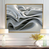 Grey Infinite Ripples - Abstract Canvas Wall Art