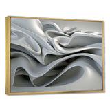 Grey Infinite Ripples - Abstract Canvas Wall Art