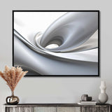 White Grey Contemplative Abstraction - Abstract Canvas Wall Art