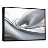 White Grey Contemplative Abstraction - Abstract Canvas Wall Art