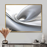 White Grey Contemplative Abstraction - Abstract Canvas Wall Art