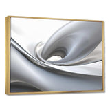 White Grey Contemplative Abstraction - Abstract Canvas Wall Art