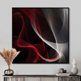 Red Black Contemplative Abstraction I - Abstract Canvas Wall Art