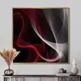 Red Black Contemplative Abstraction I - Abstract Canvas Wall Art