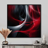 Red Black Contemplative Abstraction X - Abstract Canvas Wall Art