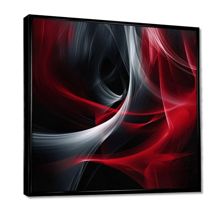 Red Black Contemplative Abstraction X - Abstract Canvas Wall Art