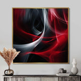 Red Black Contemplative Abstraction X - Abstract Canvas Wall Art