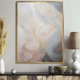 Gold And Grey Line Art In Motion II - Abstract Canvas Wall Art