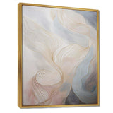 Gold And Grey Line Art In Motion II - Abstract Canvas Wall Art