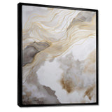 Gold And Grey Abstracted Line Artistry V - Abstract Canvas Wall Art