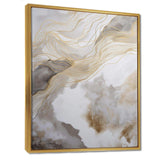 Gold And Grey Abstracted Line Artistry V - Abstract Canvas Wall Art