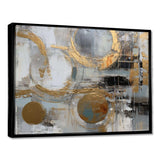 Gold And Grey Radical Simplicity II - Abstract Canvas Wall Art