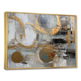 Gold And Grey Radical Simplicity II - Abstract Canvas Wall Art