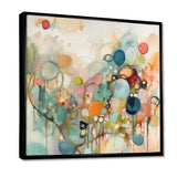 Pink Blue Minimalims Fludity I - Abstract Canvas Wall Art