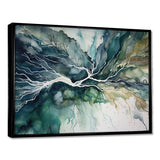 Green Blue Marbled Dreamscape II - Abstract Canvas Wall Art