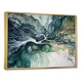 Green Blue Marbled Dreamscape II - Abstract Canvas Wall Art