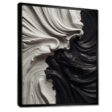 Black White Marbled Dreamscape I - Abstract Canvas Wall Art