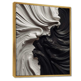 Black White Marbled Dreamscape I - Abstract Canvas Wall Art