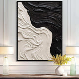 Black White Marbled Dreamscape II - Abstract Canvas Wall Art