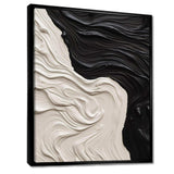 Black White Marbled Dreamscape II - Abstract Canvas Wall Art