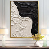 Black White Marbled Dreamscape II - Abstract Canvas Wall Art