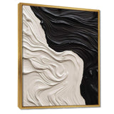 Black White Marbled Dreamscape II - Abstract Canvas Wall Art