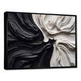 Black White Marbled Dreamscape IV - Abstract Canvas Wall Art