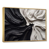 Black White Marbled Dreamscape IV - Abstract Canvas Wall Art