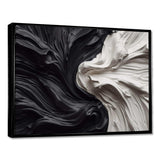 Black White Marbled Dreamscape V - Abstract Canvas Wall Art