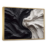 Black White Marbled Dreamscape V - Abstract Canvas Wall Art