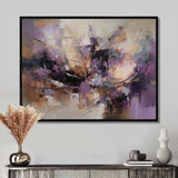 Purple Minimalims Enchantment - Abstract Canvas Wall Art