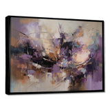 Purple Minimalims Enchantment - Abstract Canvas Wall Art