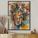 Abstract Face Portrait II - Abstract Canvas Wall Art