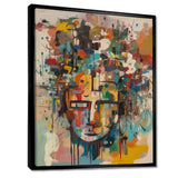 Abstract Face Portrait II - Abstract Canvas Wall Art