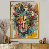 Abstract Face Portrait II - Abstract Canvas Wall Art