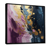 Purple And Blue Movements In Paint III - Abstract Canvas Wall Art