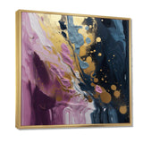 Purple And Blue Movements In Paint III - Abstract Canvas Wall Art