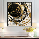 Black And Gold The Art Of Chaos V - Abstract Canvas Wall Art