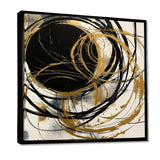 Black And Gold The Art Of Chaos V - Abstract Canvas Wall Art