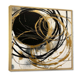 Black And Gold The Art Of Chaos V - Abstract Canvas Wall Art