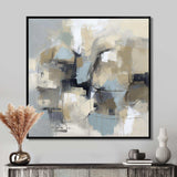 Beige And Grey Unbounded Creativity I - Abstract Canvas Wall Art