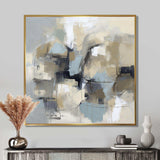 Beige And Grey Unbounded Creativity I - Abstract Canvas Wall Art