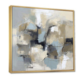 Beige And Grey Unbounded Creativity I - Abstract Canvas Wall Art