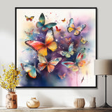 Purple Butterflies In The Air - Butterfly Wall Art Prints