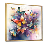Purple Butterflies In The Air - Butterfly Wall Art Prints