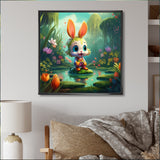 Cute Bunny - Rabbit Bedroom Wall Art