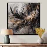 Gold And Black Expressions Of Freedom I - Geometric Canvas Wall Art