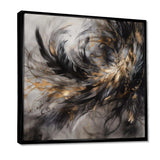 Gold And Black Expressions Of Freedom I - Geometric Canvas Wall Art