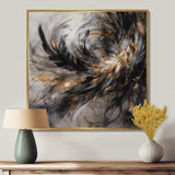 Gold And Black Expressions Of Freedom I - Geometric Canvas Wall Art